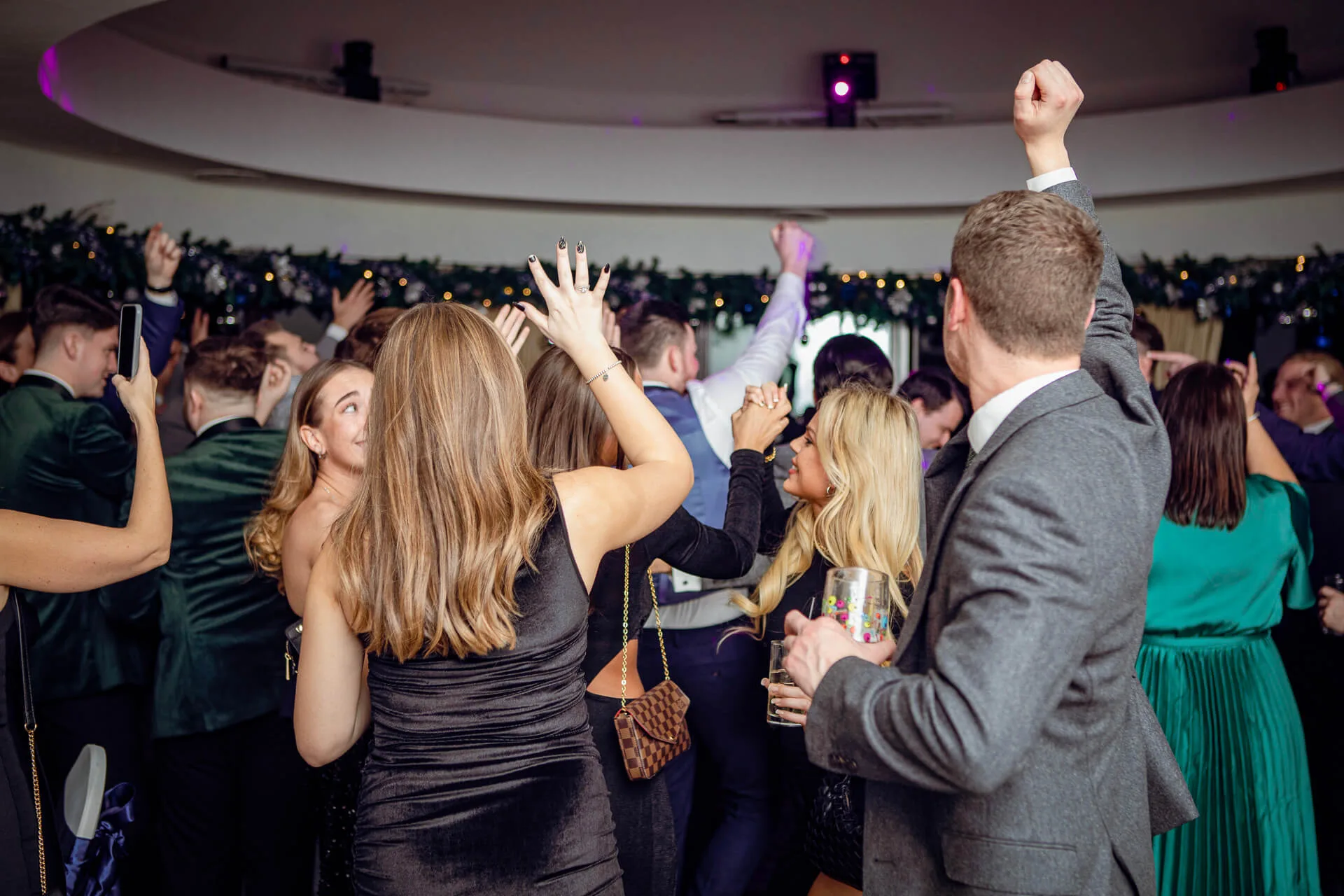 Christmas party group dancing in dartford