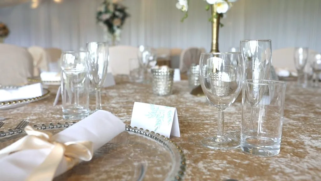 wedding venue in kent with decorated tables