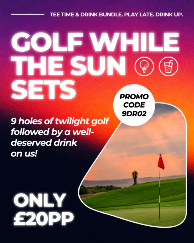 More daylight, more golf 🌅

For just £20, enjoy 9 holes on our Main or Short Course, then head to the clubhouse for a drink of your choice.

Available after 6pm, it's the perfect way to spend a summer evening.

Use code ‘9DR02’ when booking your tee time today using the link in our bio!

#BirchwoodGolfClub #EveningGolf #SummerGolf #GolfLife