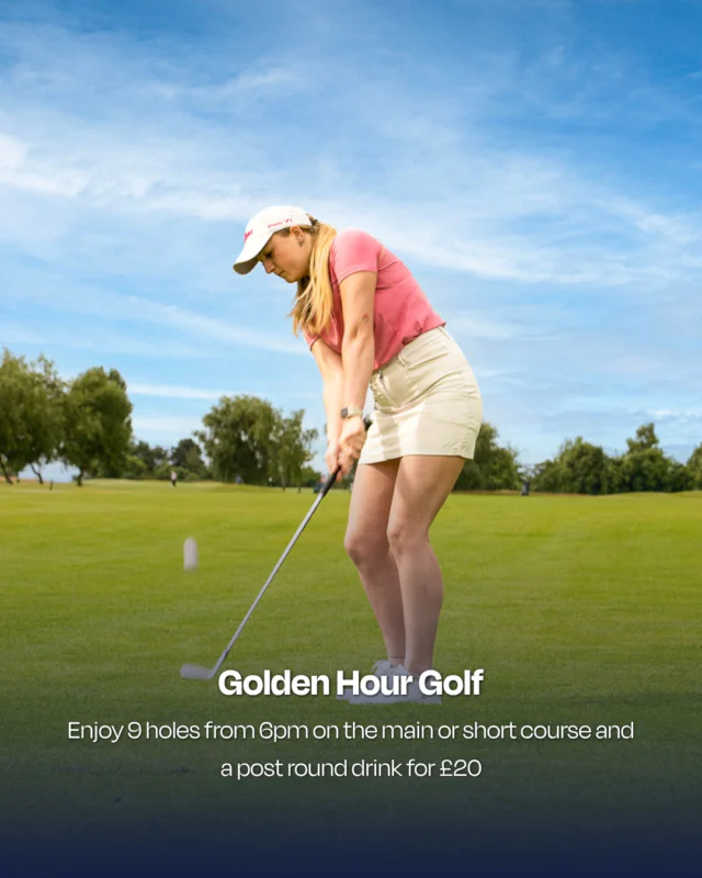 Your evening starts on the first tee 🌅

After 6pm, enjoy 9 holes on our Main or Short Course, plus a drink of your choice for just £20.

The perfect way to make the most of your evening. Book your tee time today!

Use code ‘9DR02’ when booking using the link in our bio.

#BirchwoodGolfClub #EveningGolf #GolfLife #SummerGolf